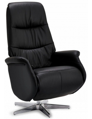 Alta Lænestol Med Vippefunktion Pvc Læder H114 Krom Sort