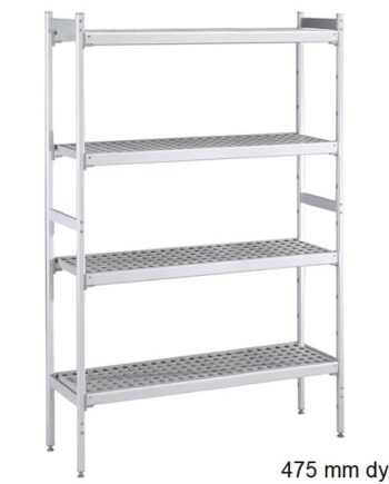 Alu Reol Plasthylder 475 Dyb 373x1606mm