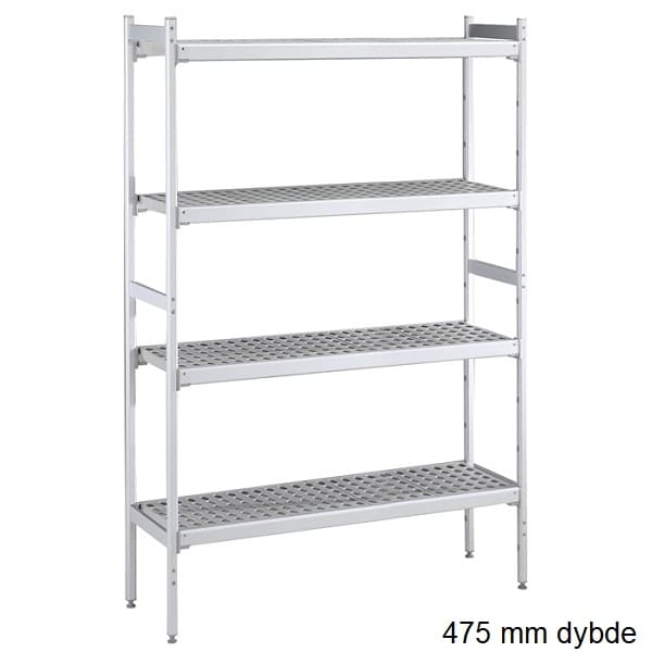 Alu Reol Plasthylder 475 Dyb 373x1606mm