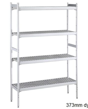 Alu Reol Plasthylder 373mm Dyb 373x2935mm