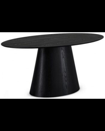 Ango Ovalt Spisebord Mdf Egetræsfinr 160 Sort