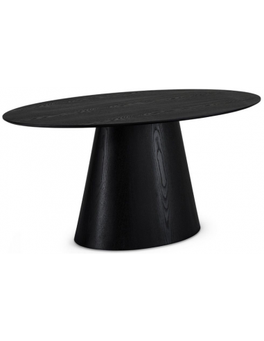 Ango Ovalt Spisebord Mdf Egetræsfinr 160 Sort