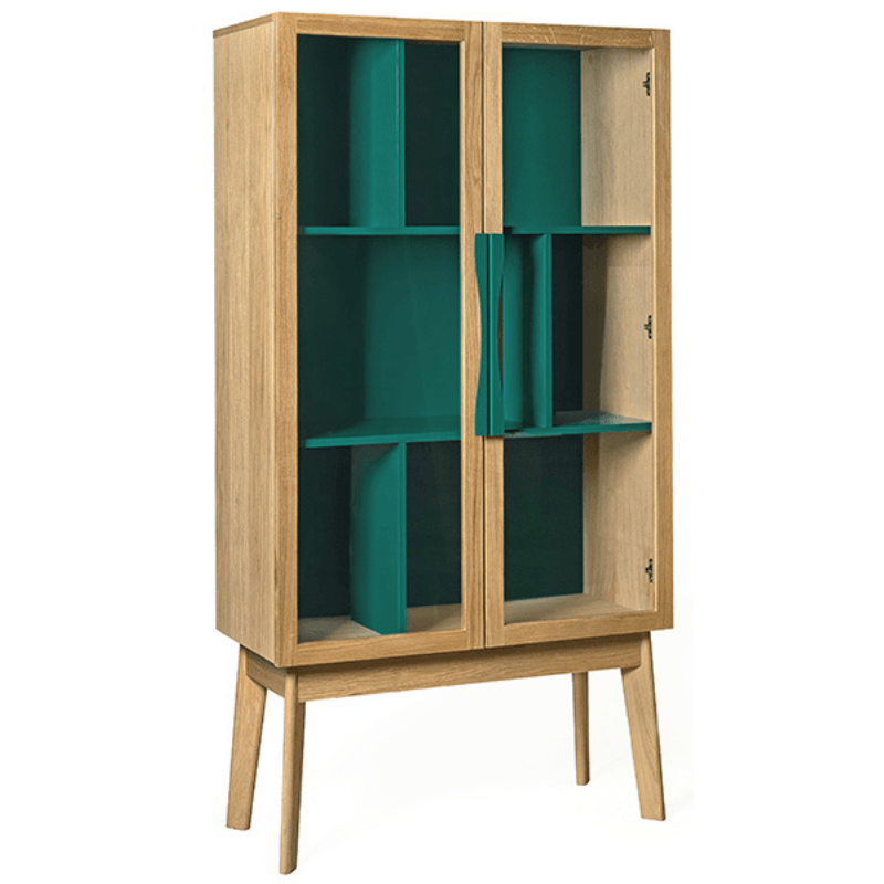 Avon Vitrineskab 88x40x165 Woodman Flere Varianter Grøn Blå