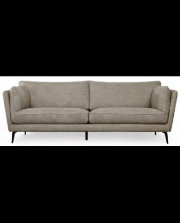 Baria Personers Sofa Metal Polyester B224 Sort Brun