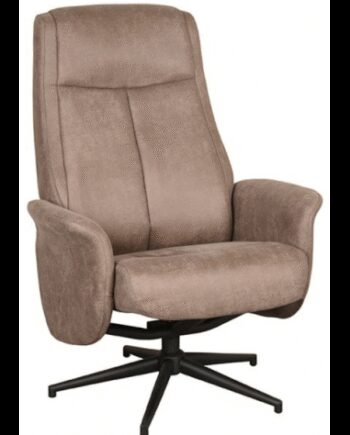 Bergen Rotrbar Lænestol Metal Microfiber Polyester H105 Sort Taupe