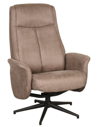 Bergen Rotrbar Lænestol Metal Microfiber Polyester H105 Sort Taupe
