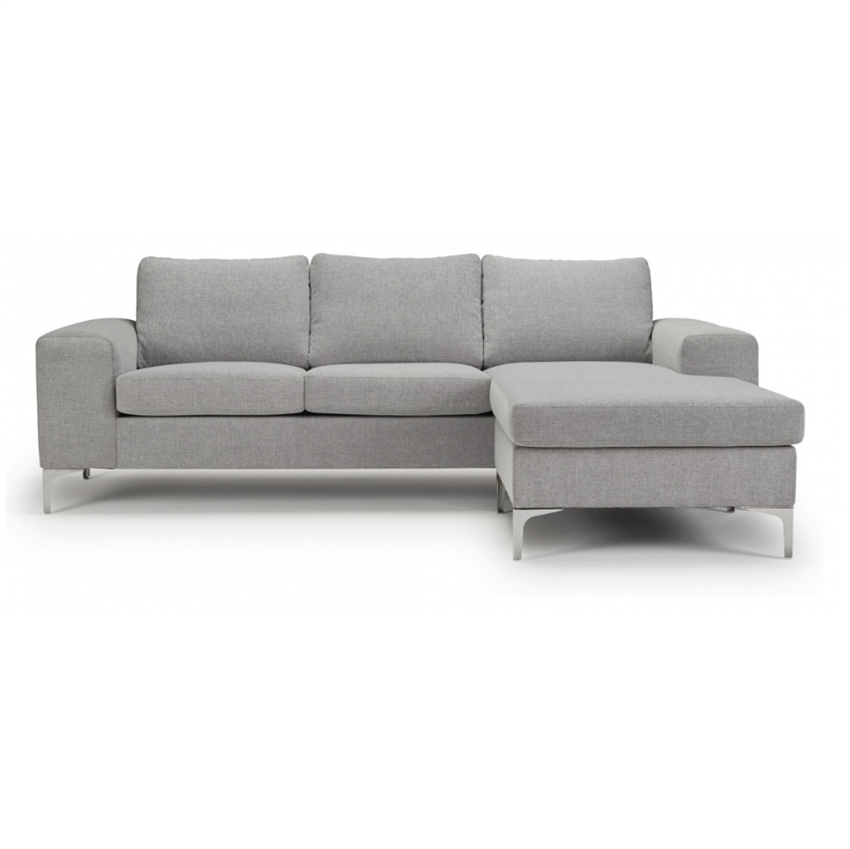 Boston Personers Sofa Med Chaiselong Grå Stof