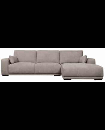 Cali Højrevendt Chaiselong Sofa Træ Polyester 305 173 Sort Brun