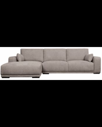 Cali Venstrevendt Chaiselong Sofa Træ Polyester 305 173 Sort Brun