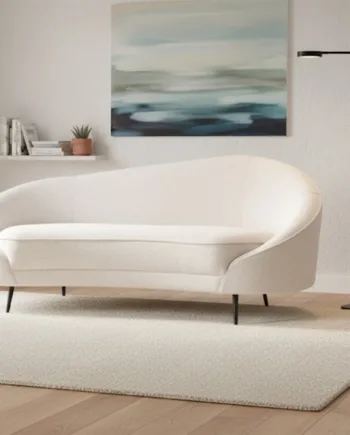 Celina Personers Sofa  Hvid Sort Ben