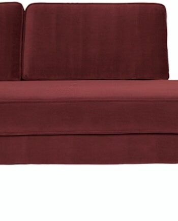 Chaiselong Sofa Broste Copenhagen Wind Rød Velour Loungesofa Ekstra Blød 200x88x74
