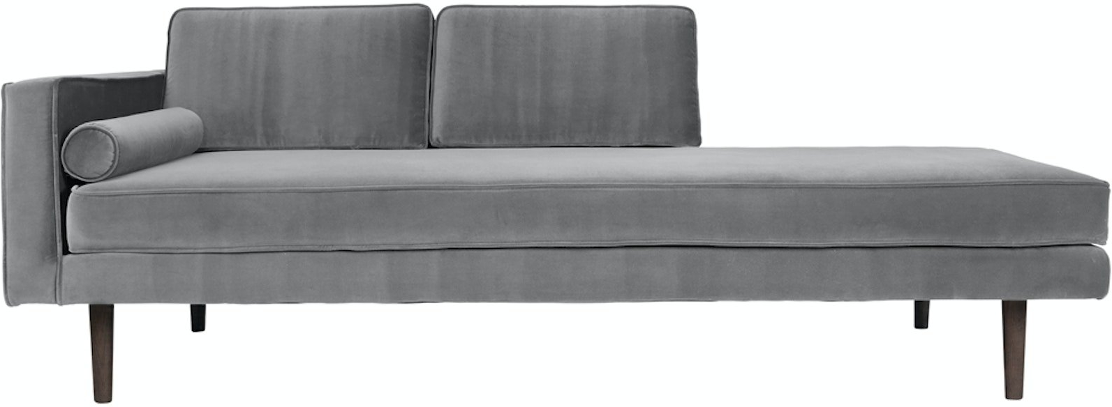 Chaiselong Sofa Broste Copenhagen Wind Sten 100 Polyester Velour H74 B88 L200