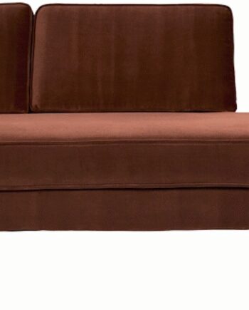 Chaiselong Sofa Broste Copenhagen Wind Velour Brun 200
