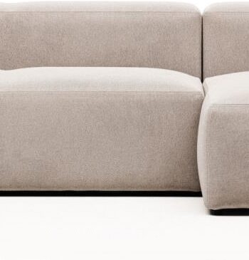 Chaiselong Sofa Kave Home Blok Højrevendt Beige