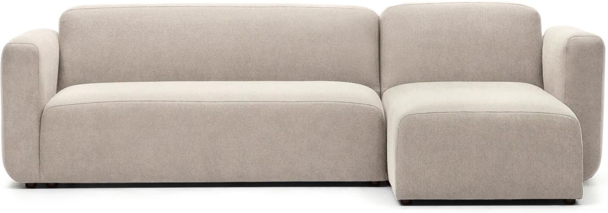 Chaiselong Sofa Kave Home Neom Modulært Design Pers Beige Strukturstof Nordisk Stil