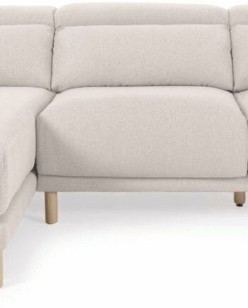 Chaiselong Sofa Kave Home Singa Venstrevendt Råhvid Polstret Stof Nordisk Moderne 296x180x98
