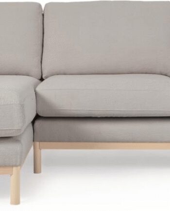 Chaiselong Sofa Personers Venstrevendt Kave Home Mihaela Grå Bæredygtig Mikro Boucl