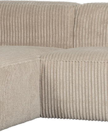 Chaiselong Sofa Woood Bean Venstrevendt Travertin Fløjl 254x178