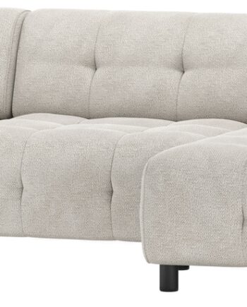 Chaiselong Sofa Woood Louis Højrevendt Lysegrå Chenille L334xb120xh73