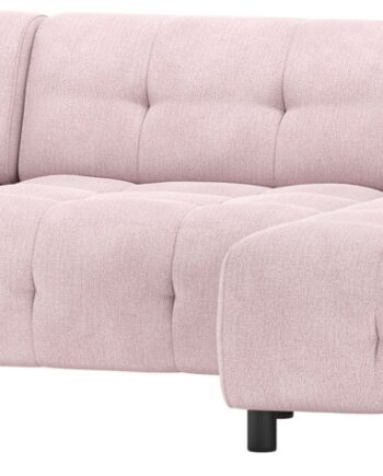 Chaiselong Sofa Woood Louis Højrevendt Lyserød Fladvævet Polyester Modulær