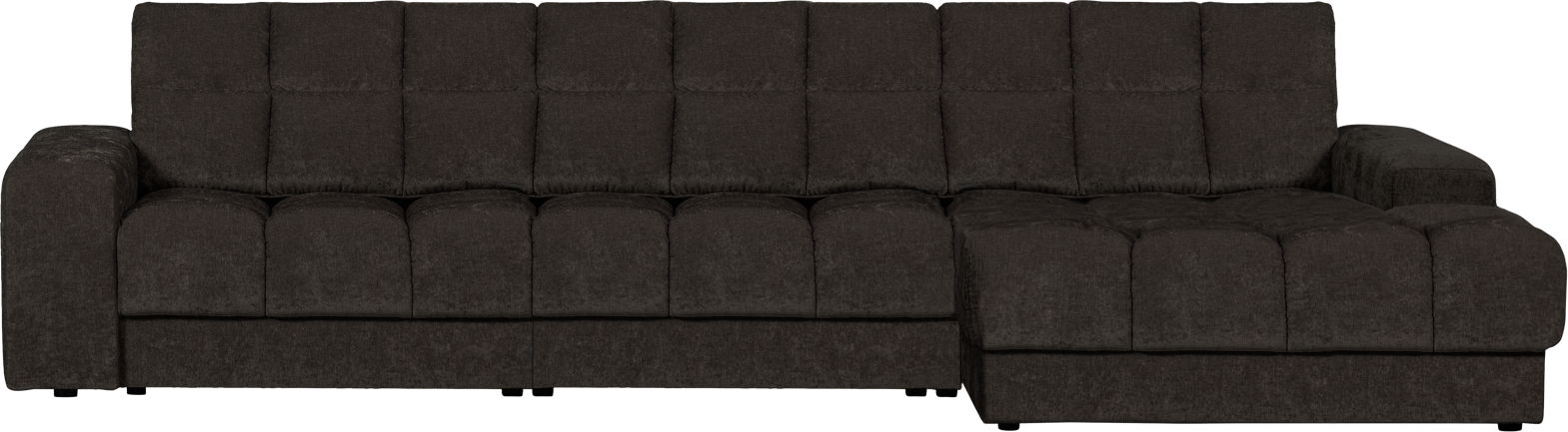 Chaiselong Sofa Woood Second Date Højrevendt Antracit Polyester Loungesofa 140 Dyb