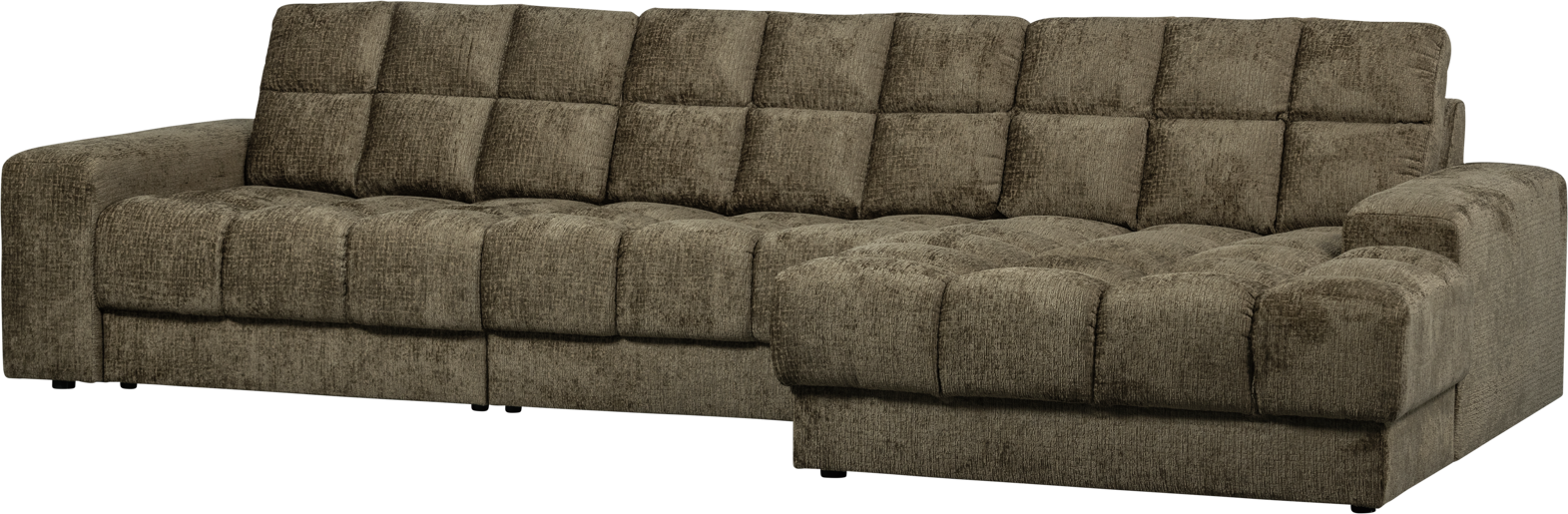 Chaiselong Sofa Woood Second Date Højrevendt Grøn Velour Modulsofa H78xb316xd162