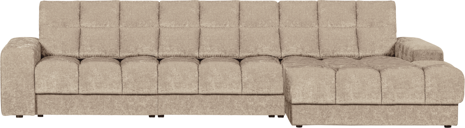 Chaiselong Sofa Woood Second Date Højrevendt Nougat Stof 316x162x78