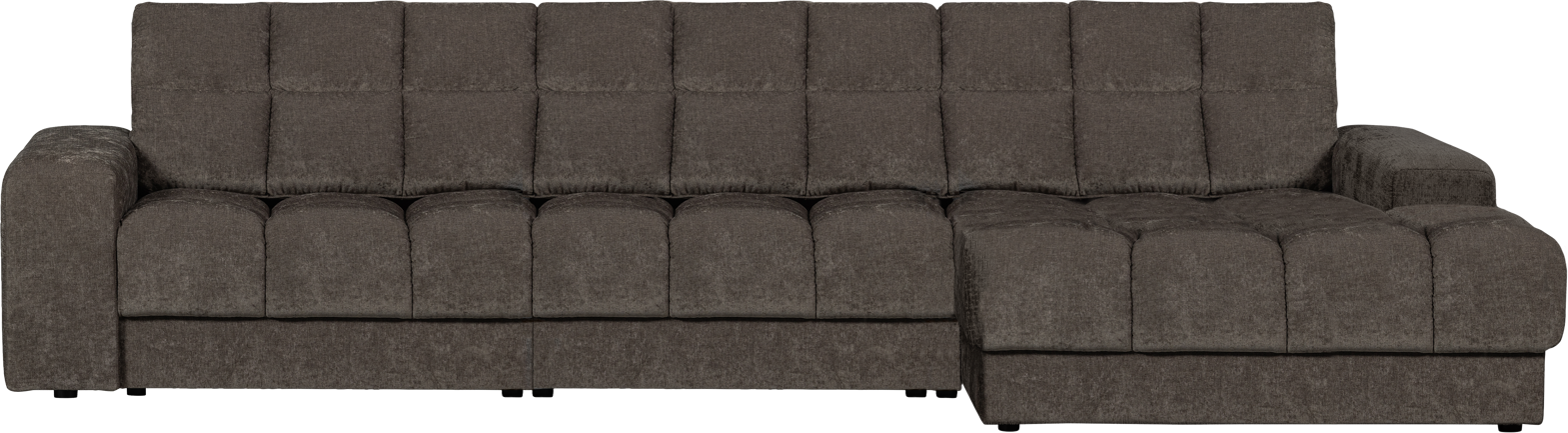 Chaiselong Sofa Woood Second Date Højrevendt Varm Grå Polyester H78xb162xl316
