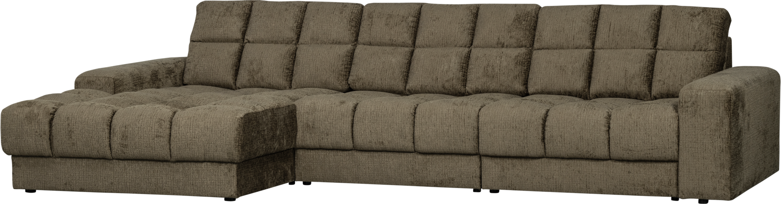 Chaiselong Sofa Woood Second Date Venstrevendt Grøn Velour H78xd162xb316