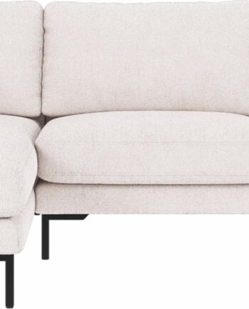 Chaiselongsofa Lounge Sofa Rowico Corwin Venstrevendt 270x160x83 Greg White Polyester Med Sort Metalstel