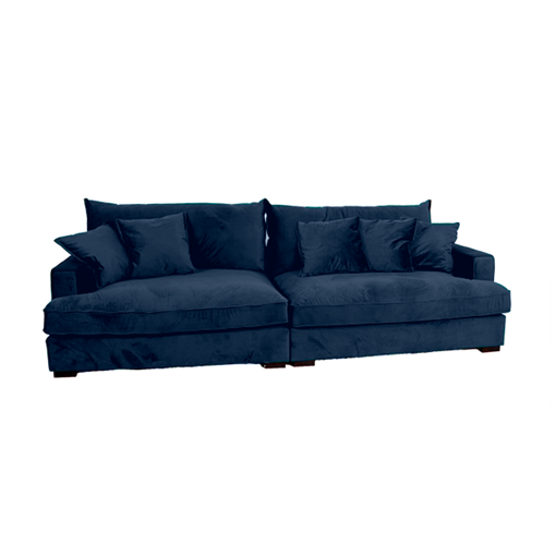 Chelsey Flydersofa Personers Sofa Blå Velour