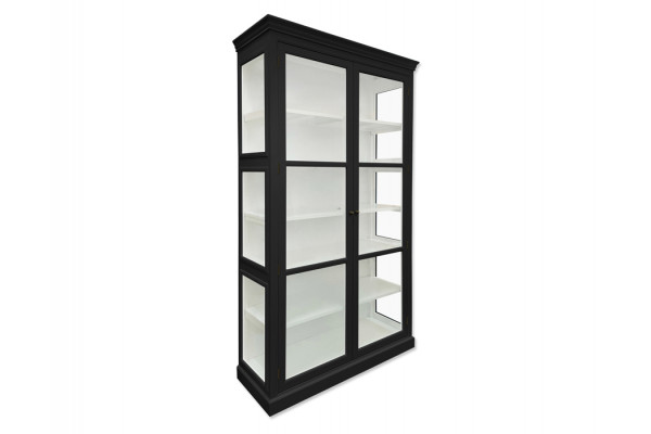 Christiansø Vitrineskab 212x120x44 Sort Hvid