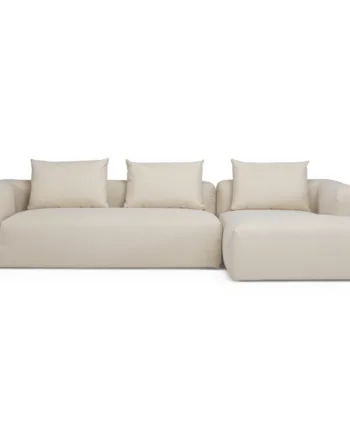 Cozy Personers Sofa Højrevendt Natur Stof