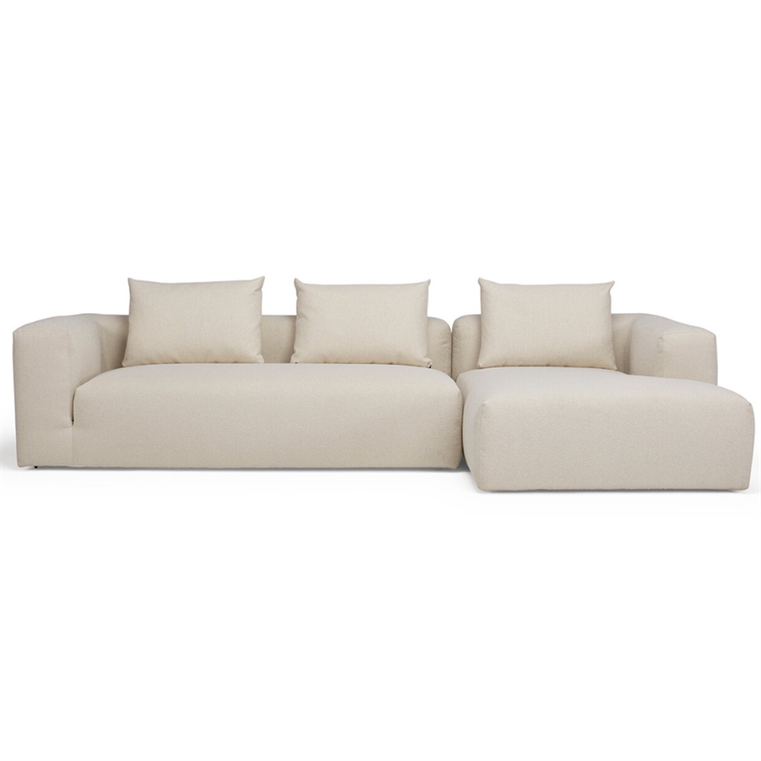 Cozy Personers Sofa Højrevendt Natur Stof
