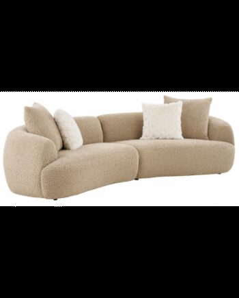 Dali Buet Personers Sofa Polyester Plys 302 134 Lysebrun