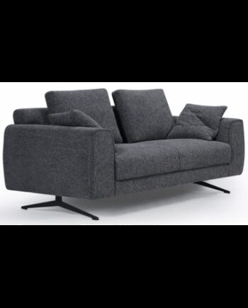 Detro Personers Sofa Metal Polyester B176 Sort Mørkegrå