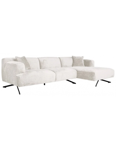 Donovan Højrevendt Chaiselong Sofa Chenille 300 148 Sort Creme