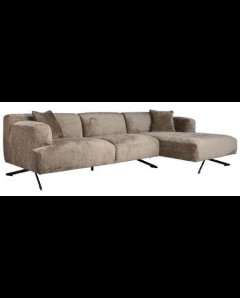 Donovan Højrevendt Chaiselong Sofa Chenille 300 148 Sort Taupe