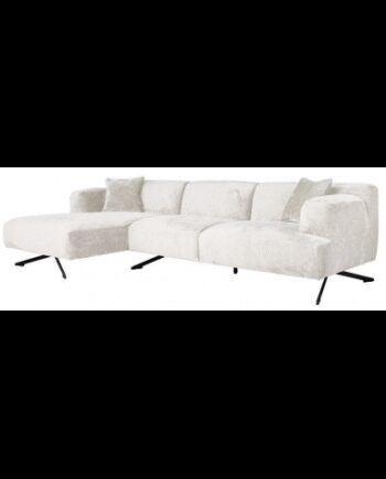 Donovan Venstrevendt Chaiselong Sofa Chenille 300 148 Sort Creme