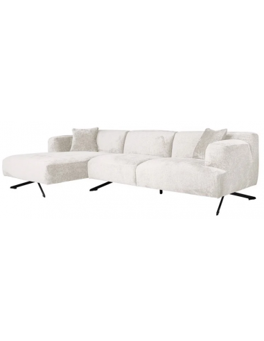 Donovan Venstrevendt Chaiselong Sofa Chenille 300 148 Sort Creme