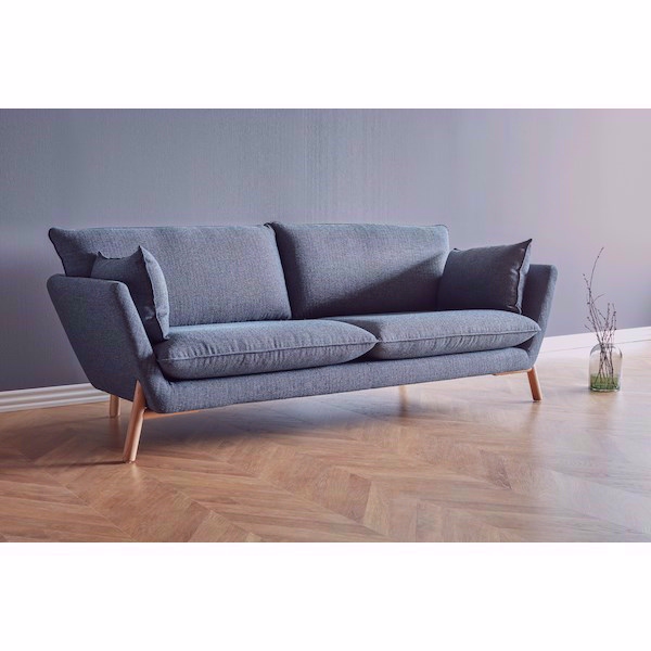 Egelykke Personers Sofa Blå Stof