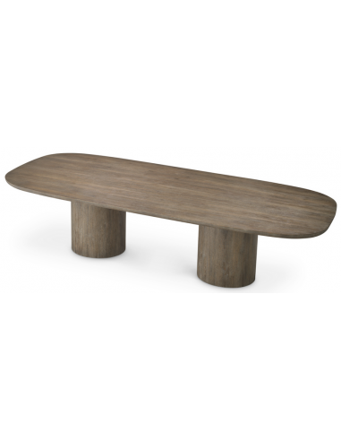 Eichholtz Glenmont Spisebord Egetræ Egetræsfinr 300 120 Gråbrun