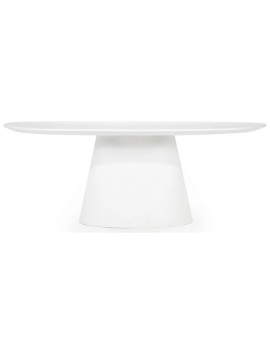 Elin Ovalt Spisebord Glasfiber Magnesium 200 110 Mat Hvid