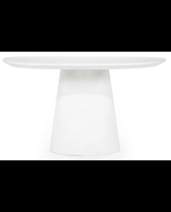 Elin Rundt Spisebord Glasfiber Magnesium ø130 Mat Hvid