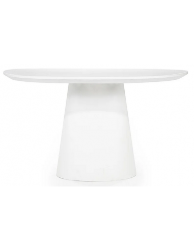 Elin Rundt Spisebord Glasfiber Magnesium ø130 Mat Hvid