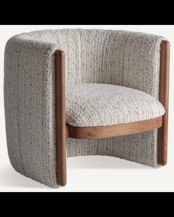 Erbach Lænestol Fyrretræ Polyester H70 Brun Meleret Beige