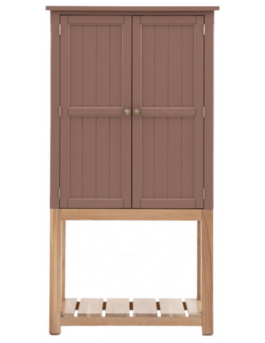 Eton Vitrineskab Egetræ Mdf H170 Lerrød