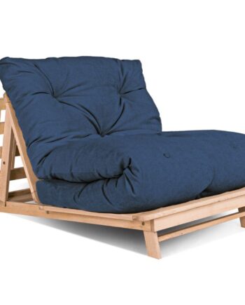 Foldbar Lænestol Massiv Bøgetræ 115 200x90x67 Flere Farver Ubehandlet Blå