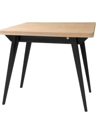 Foldbart Spisebord Lys Ask Med Sorte Ben 130x65x76