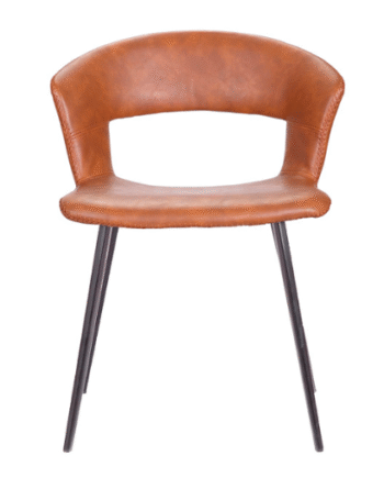 Freya Spisestol Cognac Kunstlæder  Moderne   Varm